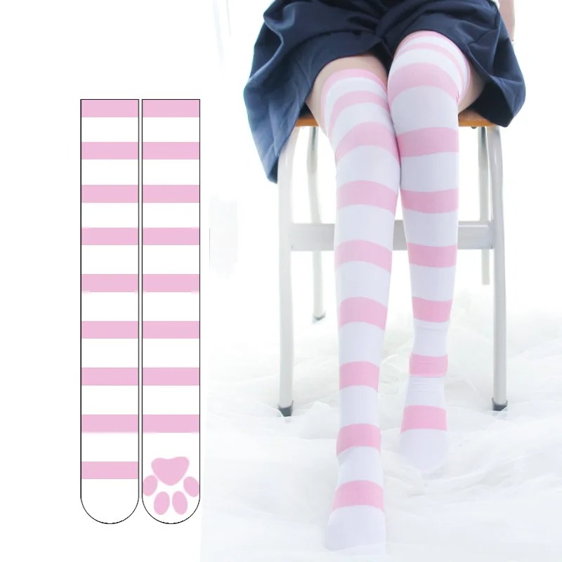 Velvet Ribbon Roll - Kaos Kaki Lolita Setengah Paha Motif