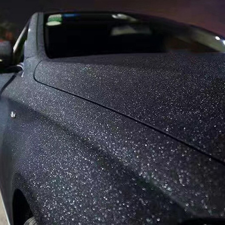 Glitter Vinyl Roll - Gulungan Film Pelapis Vinyl Hitam Matte