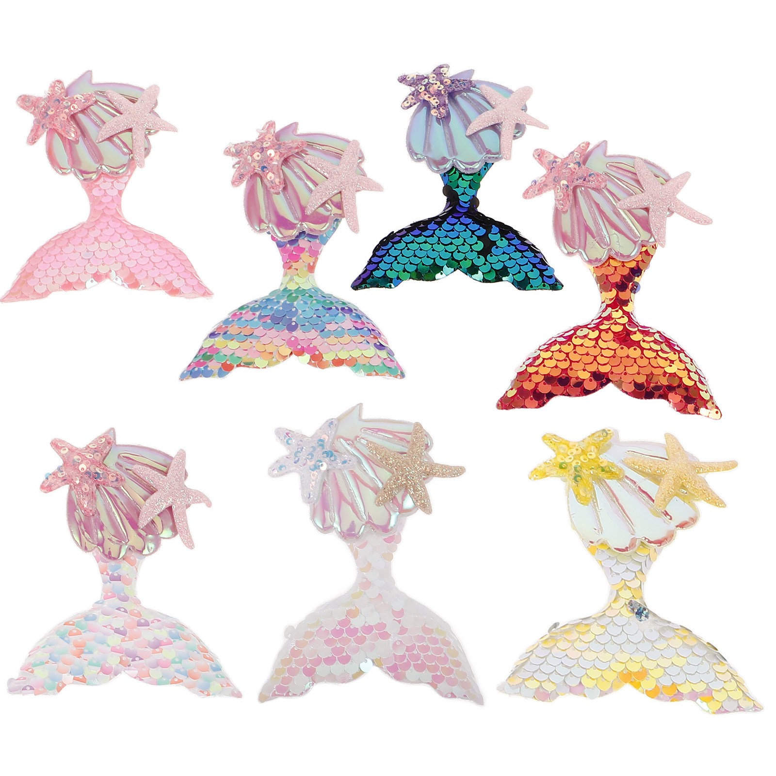 Craft Embellishments - 7 buah tempelan kain motif putri