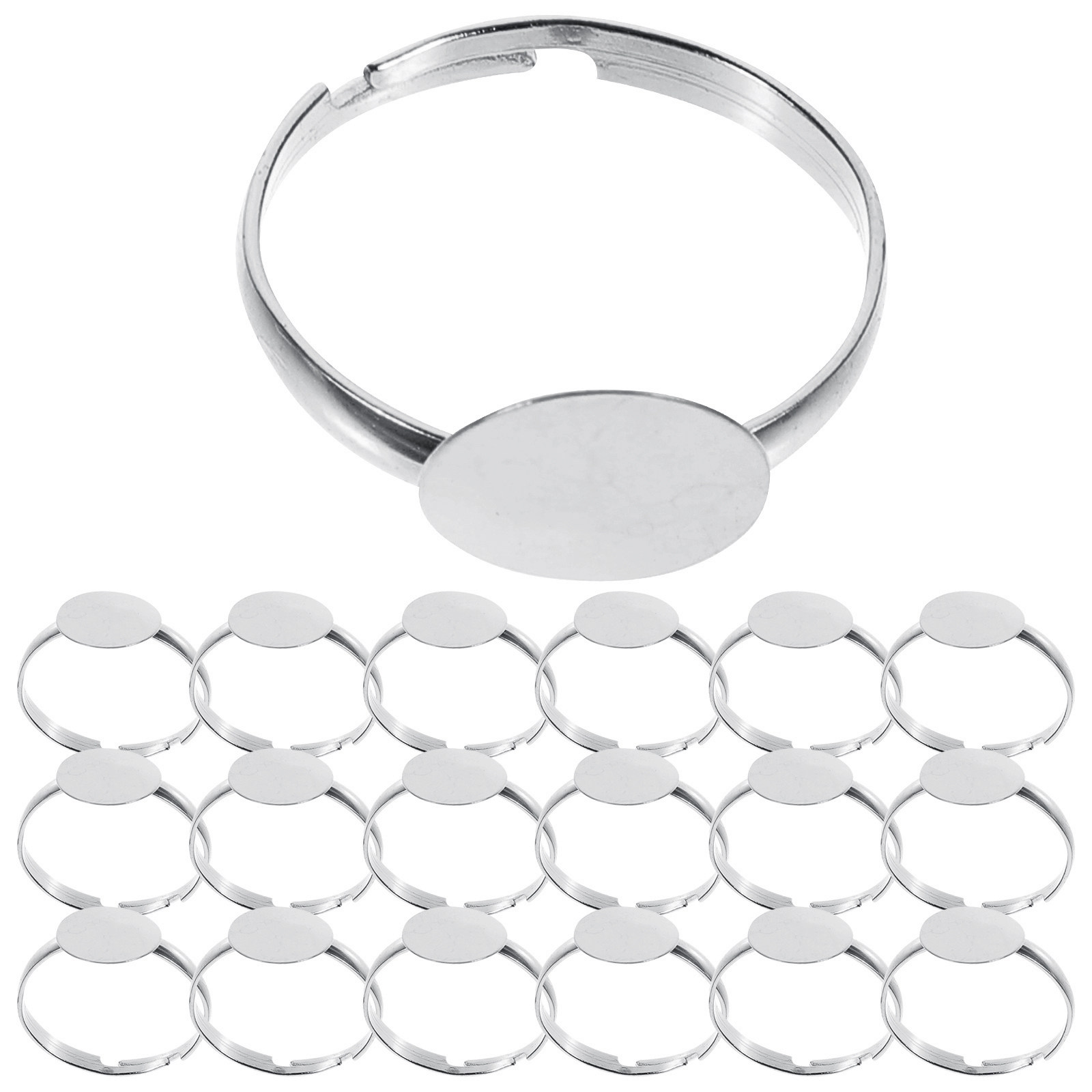 Craft Embellishments - 100 buah Cincin Polos dari Paduan