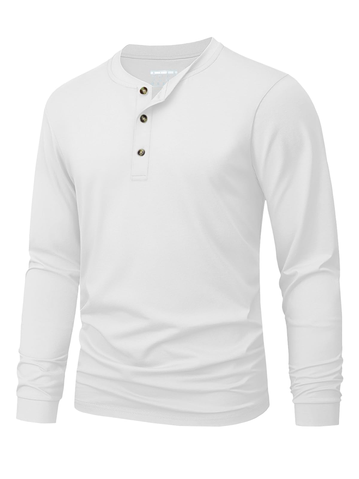 Embellish Knit - Kaos Henley Pria Polos Warna Solid,