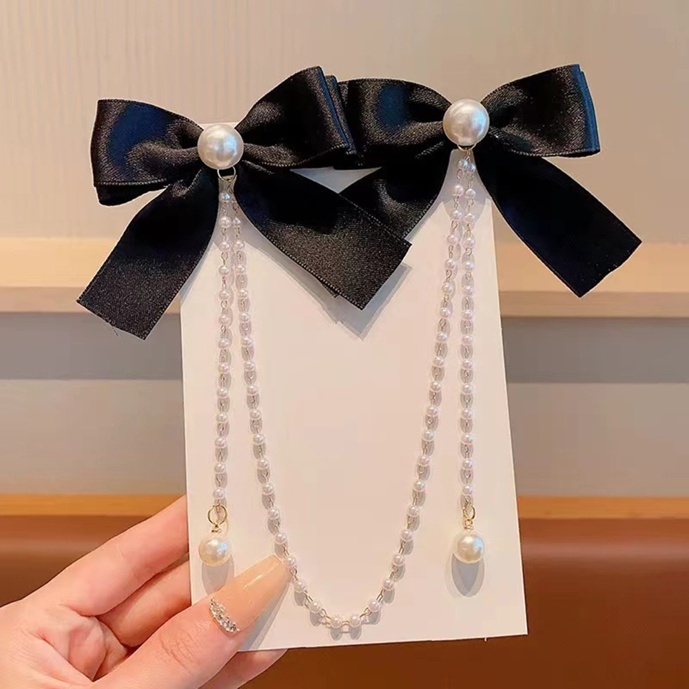 Jepit rambut pita anak-anak ak - Pearl Trim Chain ulasan dan harga