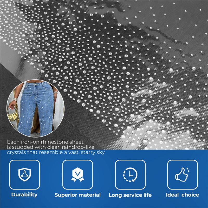 AT02-Lembaran Rhinestone Hotfi - Hotfix Rhinestone Sheet ulasan dan harga