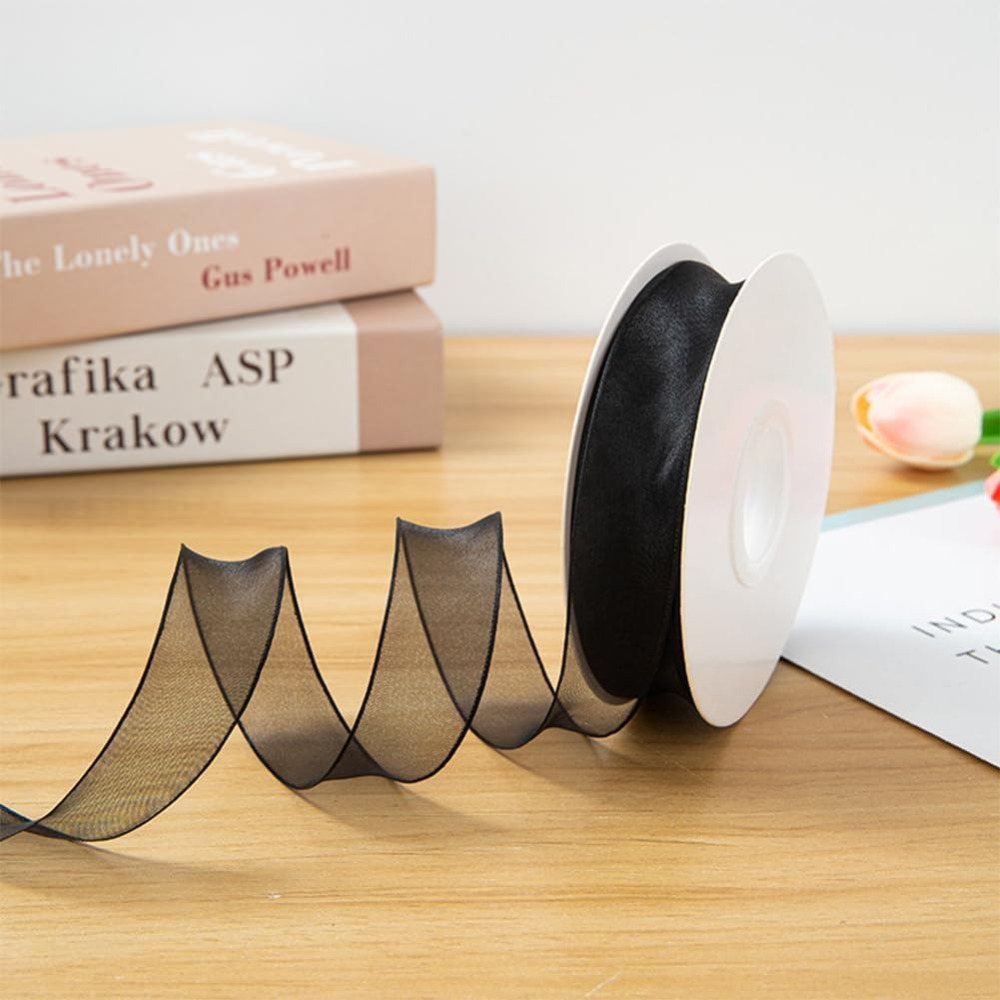 Pita Organza Hitam 1 Inci, Pit - Organza Ribbon Spool ulasan dan harga