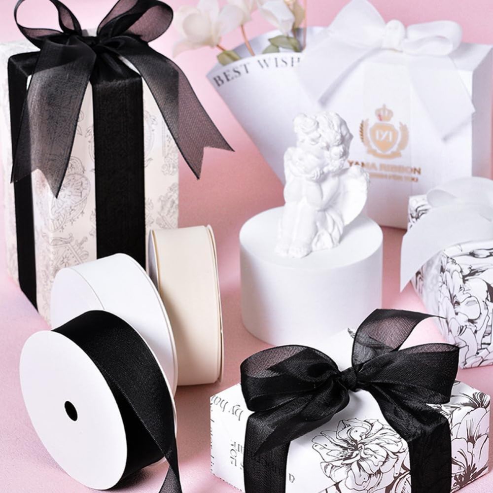 Pita Organza Hitam 1 Inci, Pit - Organza Ribbon Spool ulasan dan harga