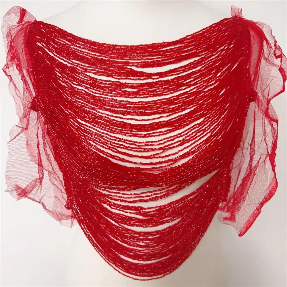 Aplikasi Rumbai Berlapis-lapis - Beaded Trim Fringe ulasan dan harga