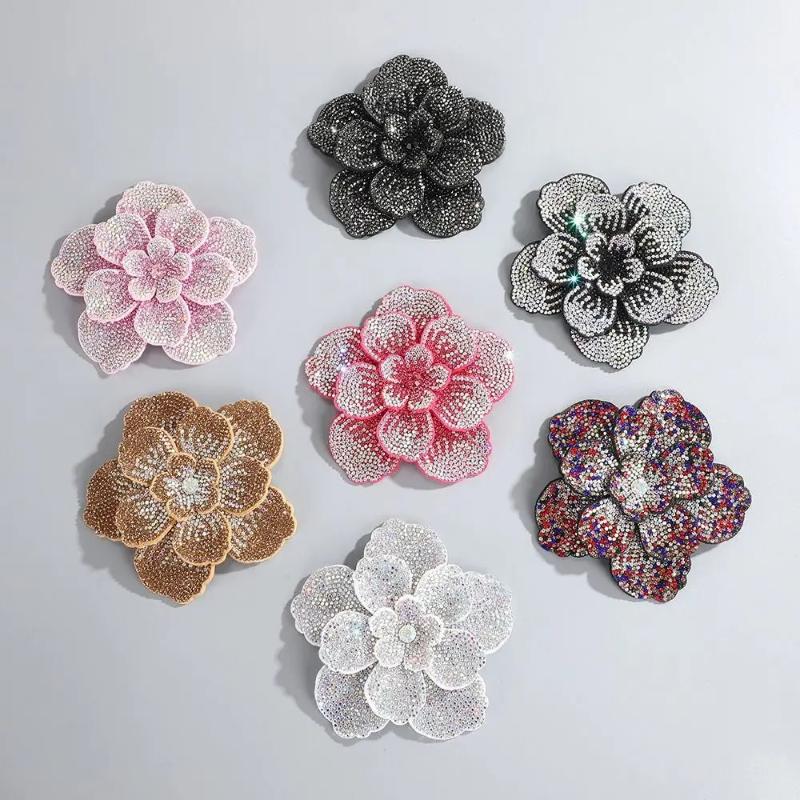 1 buah Patch Bunga Kamelia Tig - Craft Embellishments ulasan dan harga