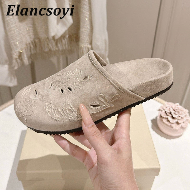 Sepatu Lazy Mules Wanita Bordi - Embroidery Embellishments ulasan dan harga