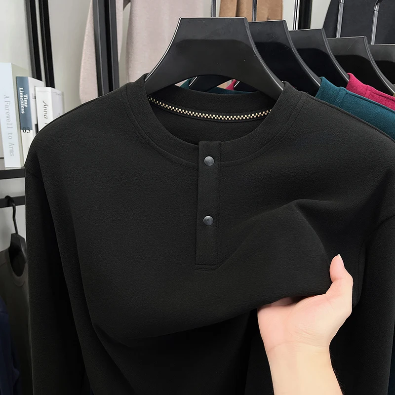 Kaos Henley Pria Model Longgar - Embellish Knit ulasan dan harga
