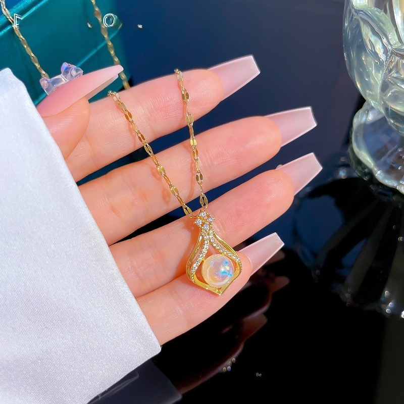 Rantai Kalung Mutiara Warna Em - Pearl Trim Chain ulasan dan harga