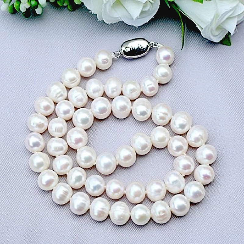 8-9mm mutiara air tawar alami  - Pearl Trim Chain ulasan dan harga