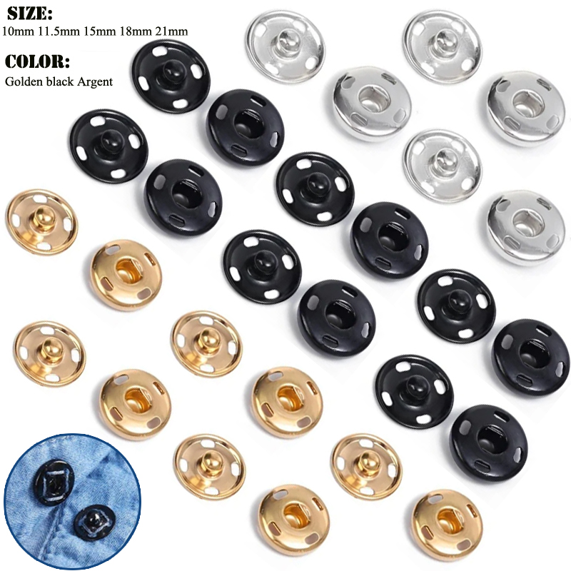 10/50 Set 8-10Mm Kancing Jepre - Iron On Stud Set ulasan dan harga