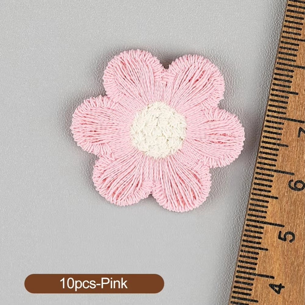 10 buah Patch Bunga Rajutan De - Applique Patch Flower ulasan dan harga