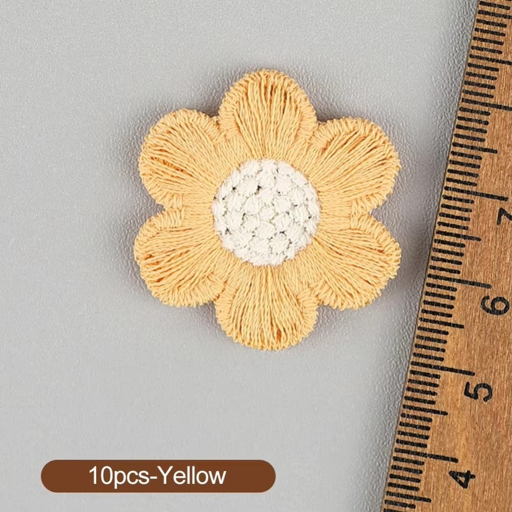 10 buah Patch Bunga Rajutan De - Applique Patch Flower ulasan dan harga